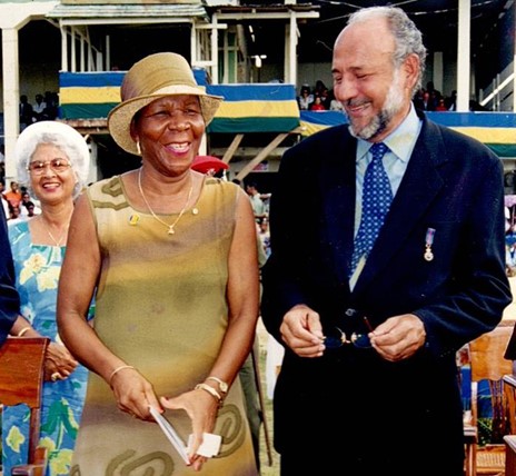 Gloria Ballantyne, with Sir James Mitchell, and Lady Antrobus