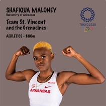 Shafiqua Maloney flyer for Olympic Games Tokyo 2020