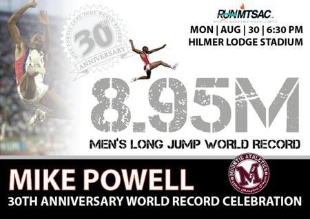 Celebratory poster acknowledging Powell’s world record-breaking long jump in Tokyo, Japan 1991