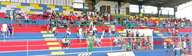 Spectators at sporting event