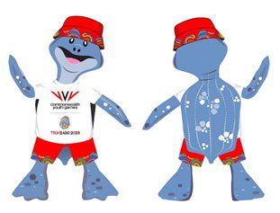 COCOYEA, the CYG2023 Mascot: A playful and energetic character representing the spirit of the VII Commonwealth Youth Games 2023 in Trinidad and Tobago.