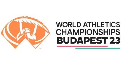 The official logo of World Athletics Championships 2023 held in Budapest, Hungary