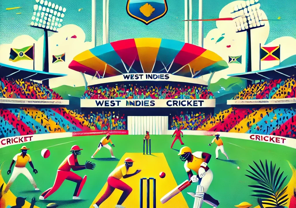 AI generated illustration of a cricket match