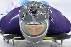 Ukrainian skeleton racer Vladyslav Heraskevych's protest helmet